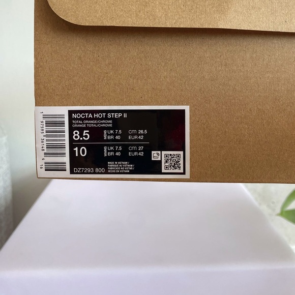 Nike x Nocta Hotstep 2 Mens Sz 8.5 Total Orange/Chrome (New) - Picture 7 of 7